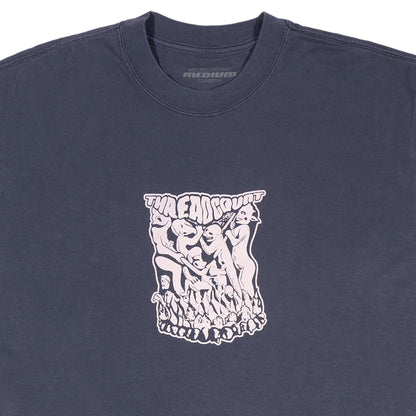 Doom Stone Tee - Faded Indigo