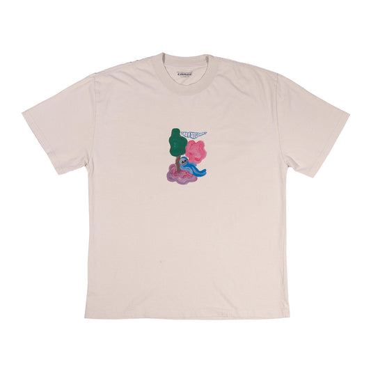 Lazy Alien Tee - Faded Bone