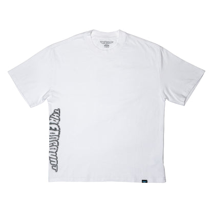 Metal Logo Side Print Tee - Faded White