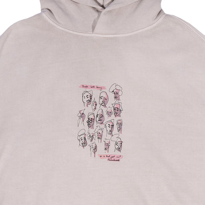 People Look Funny Hoodie - Faded Bone